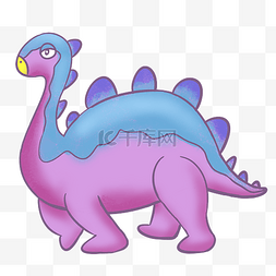 胖胖的动物恐龙插画