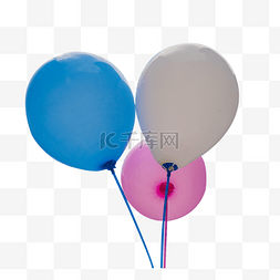 小清新彩色气球图片_三个彩色气球