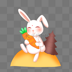 吃萝卜兔子