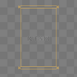 金色矢量框图片_高级简约中国风边框标题框矢量免