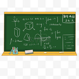 粉笔数学图片_毕业季黑板粉笔回忆型手绘