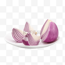 一盘紫色洋葱