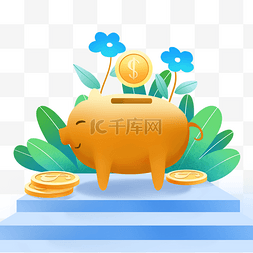 储蓄罐金币图片_小猪储蓄罐和金币world savings day