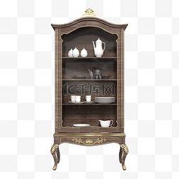 橱柜家具图片_欧式的实木橱柜