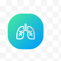 扁平化图标下载图片_卡通肺部图标下载