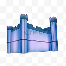 蓝色城堡围墙