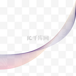 卡通风格边框图片_线条科技感渐变几何风格