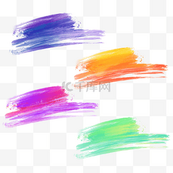 油画笔触素材图片_油画笔刷彩色