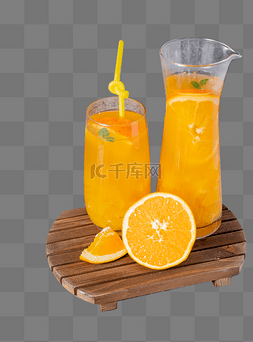橙子新鲜果汁水果营养