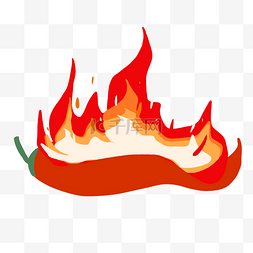 火焰裂缝图片_辣椒logo素材