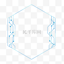 蓝色科技点图片_不规则图形科技感点线蓝色