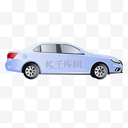 小轿车素材图片_淡紫色小轿车