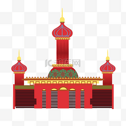 古式建筑图片_古式建筑红色宫殿