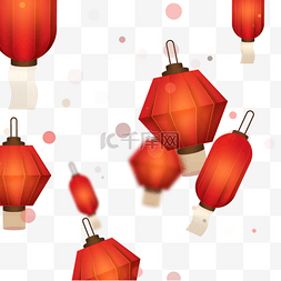 新年喜庆元素图片_农历新年春节红色吉祥灯笼