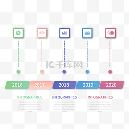 手绘卡通矩形信息图表插画