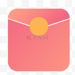 微信icon图标图片_红色的红包图标免抠图