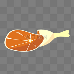橙色鸡腿食材插图