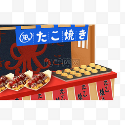 日式美食节海报图片_日式美食章鱼小丸子