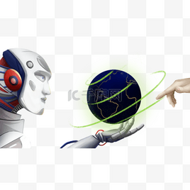 人与ai智能的对话设计素材-人与ai智能的对话设计模板图片下载-千库网