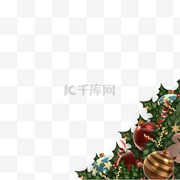 christmas decoration丝带叶子装饰