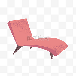 红色卡通躺椅