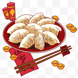 一盘饺子图片_新年一盘饺子新春