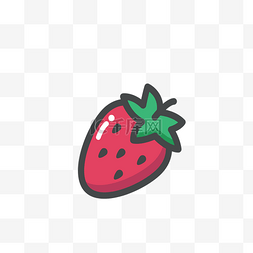 ui水果图片_红色的草莓免抠图