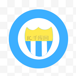 体育运动类图片_体育运动类足球队蓝色标志