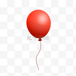 红色渐变派对气球剪贴画