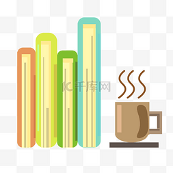 书本和咖啡饮料