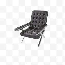 3D皮质黑色靠椅