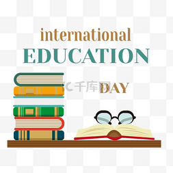 国际创意节图片_international education day书本简约好看