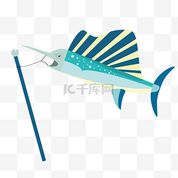 创意旗鱼风筝插图