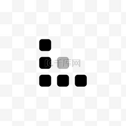 微信符号图片_卡通黑灰色俄罗斯方块三角形符号