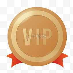 VIP免抠元素图片_金色稻穗vip奖牌