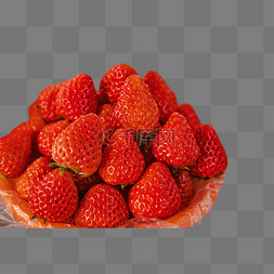 草莓一筐图片_一筐新鲜草莓