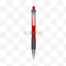 铅笔写字图片_红色铅笔卡通插画