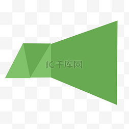 折纸剪纸绿色折纸效果