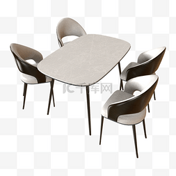 黑白餐桌