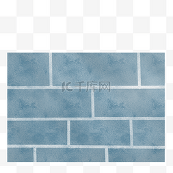 蓝色青砖砖墙