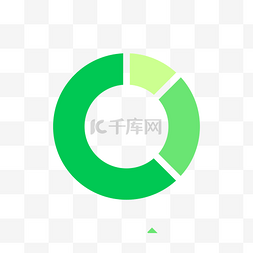 圆环扁平图标图片_绿色圆环区域数据分析