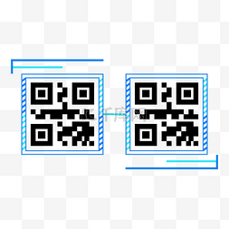 科技二维码图片_科技感两个二维码