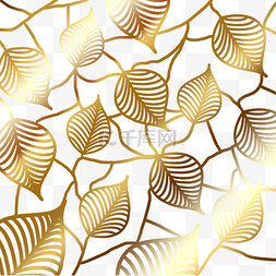 金色花纹叶子图片_金色树叶叶子底纹