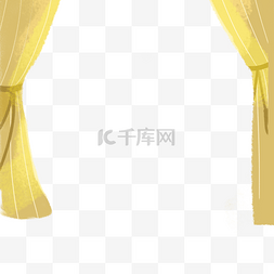 黄色漂亮简约的窗帘