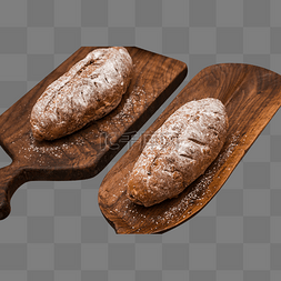 木托盘里的欧式面包