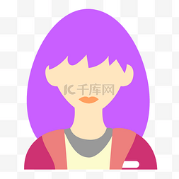紫色头发女孩头像