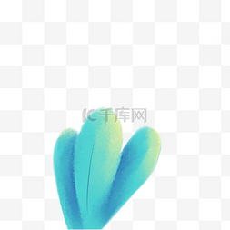 蓝色的植物免抠图