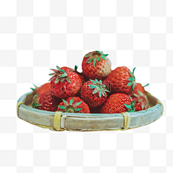 篮子里的水果图片_放篮子里的草莓