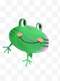 池塘绿色青蛙头动物