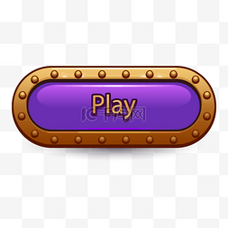 游戏质感边框图片_紫色游戏按钮标题框
